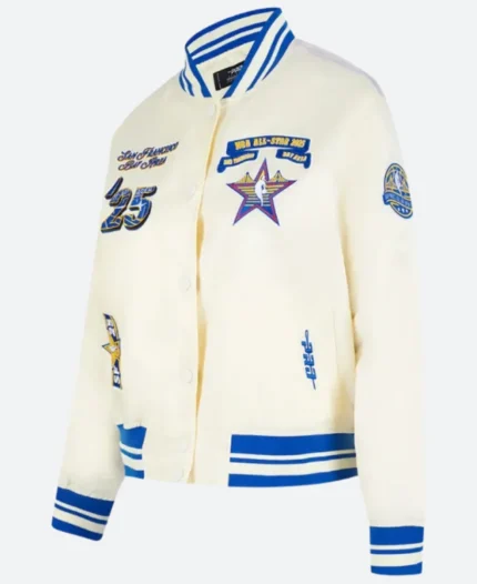 All Star Game X SF Bay Area Cream Varsity Jacket Front Image