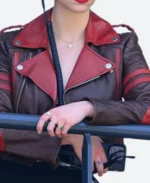 Anya Taylor F1 GP Monaco Leather Jacket Actor Image