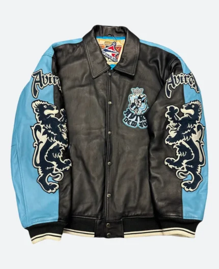 Archive Avire X New York Dragons Leather Jacket