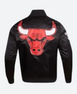 Chicago Bulls Black Varsity Jacket Back Image