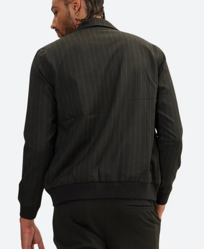 Cobra Kai S06 Chozen Toguchi Pinstriped Jacket Back Image