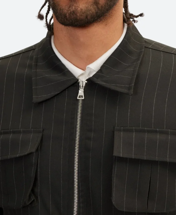 Cobra Kai S06 Chozen Toguchi Pinstriped Jacket Zoom Image 1