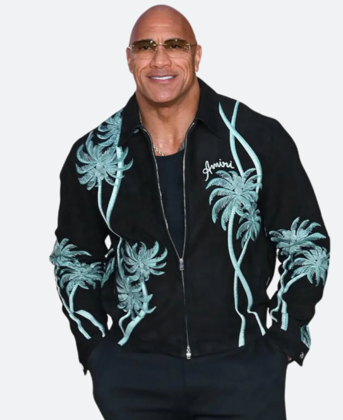 Dwayne Johnson Moana 2 Premiere Amiri Palm Jacket