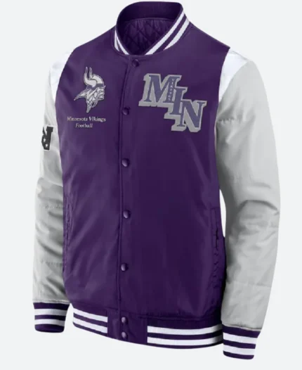 Elements Elite X Minnesota Vikings Varsity Jacket Front Image