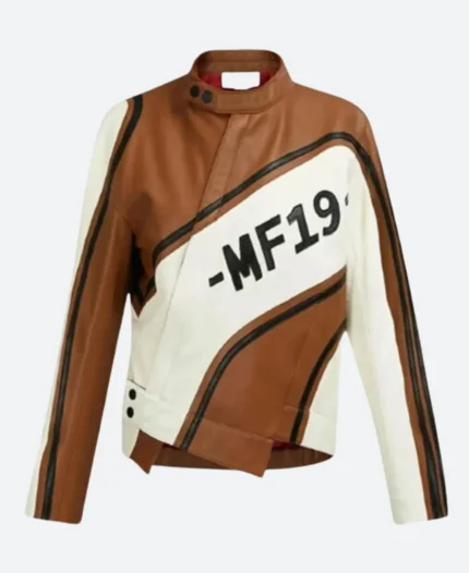 MF19 Biker Leather Jacket Front Image