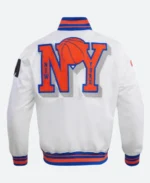 New York Knicks Mashup Varsity Jacket Back Image