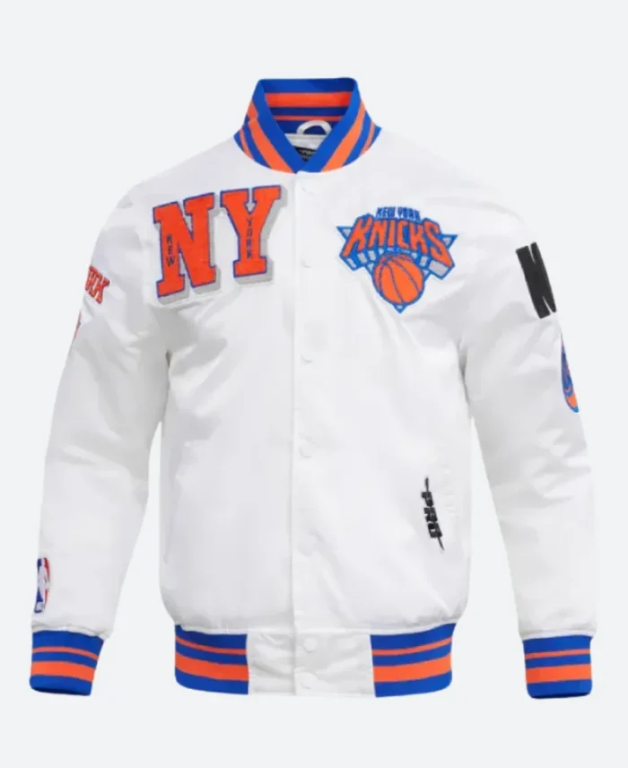 New York Knicks Mashup Varsity Jacket Front Image