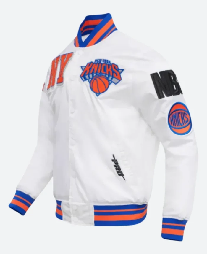 New York Knicks Mashup Varsity Jacket Side Image