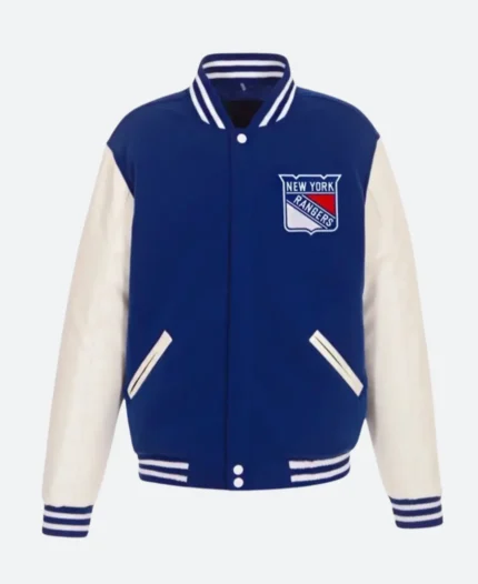 New York Rangers 2024 Varsity Jacket Back Image