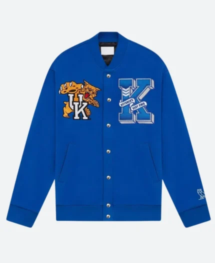 OVO X Kentucky Wildcats Varsity Jacket Front Image