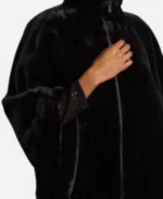 Only Murders In The Building Mabel Fur Poncho Coat Zoom Image