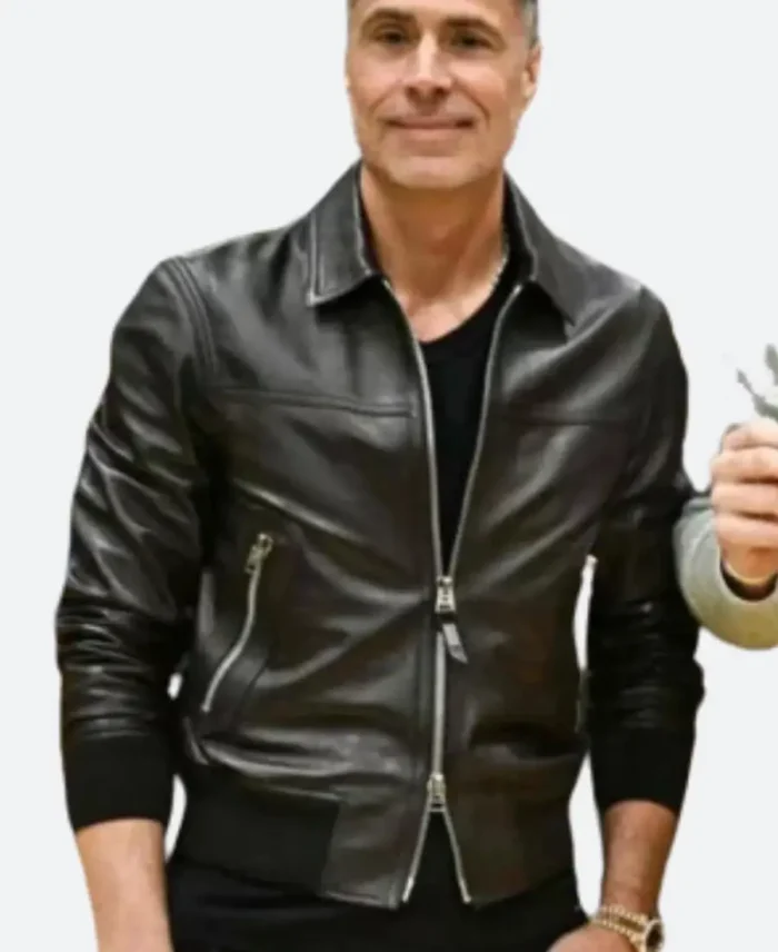 Rob Pelinka Bomber Leather Jacket