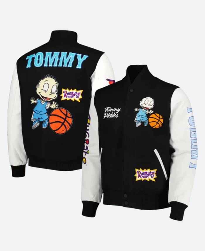 Rugrats Tommy Pickles Varsity Jacket Front & Back Image