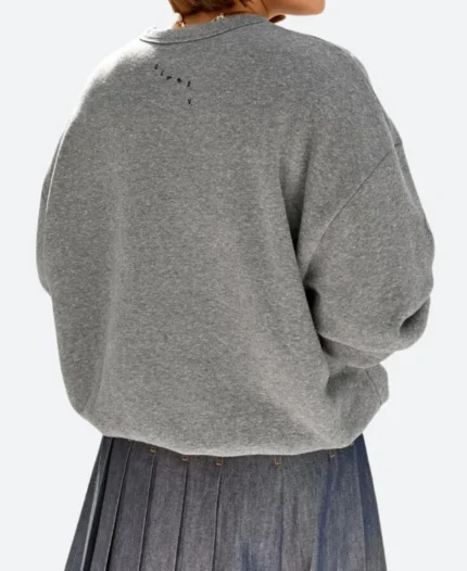 Shrinking S02 Liz Grey Oversized Sweatshirt Back Image