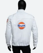 Steve McQueen Grand Prix Leather Jacket Full Back Image