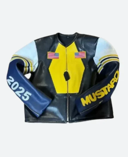 Super Bowl LIX Mustard Leather Jacket