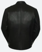 Super Bowl Lix Sam Worthington Black Leather Jacket