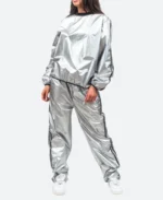 Todd & Margo Shiny Silver Workout Costume