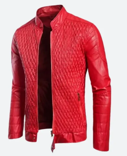 WWE LA Knight Red Leather Jacket