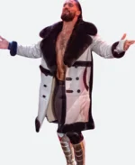 WWE Raw Seth Rollins White Leather Coat Front Image