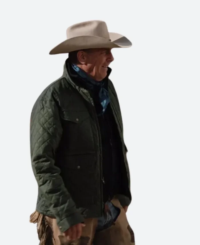 Yellowstone John Dutton Green Quilted Jacket 2