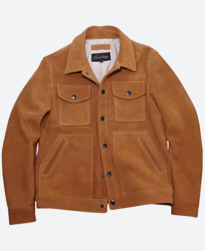 Yellowstone S5 Jimmy Hurdstrom Suede Leather Jacket Front Image