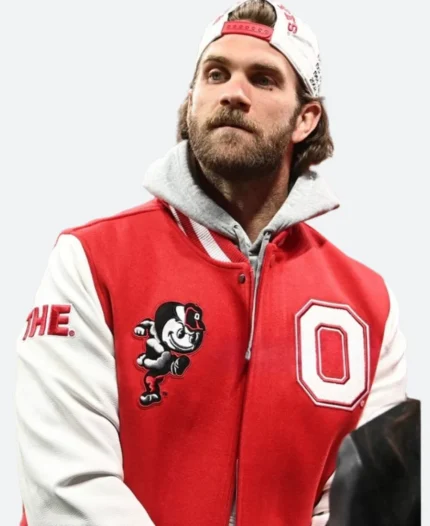 Bryce Harper Ohio State University Varsity Jacket Front Image