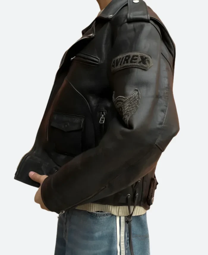 James Dean X Avirex Death Cult Leather Jacket Side Image
