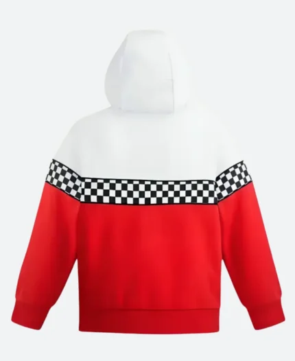 Lightning Mcqueen Zipper Hoodie Back Image