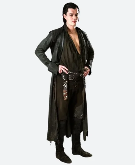 Maleficent Diaval Leather Coat Front Image