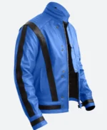 Michael Jackson Thriller Blue Leather Jacket