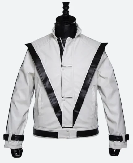 Michael Jackson Thriller Grey Leather Jacket Front image