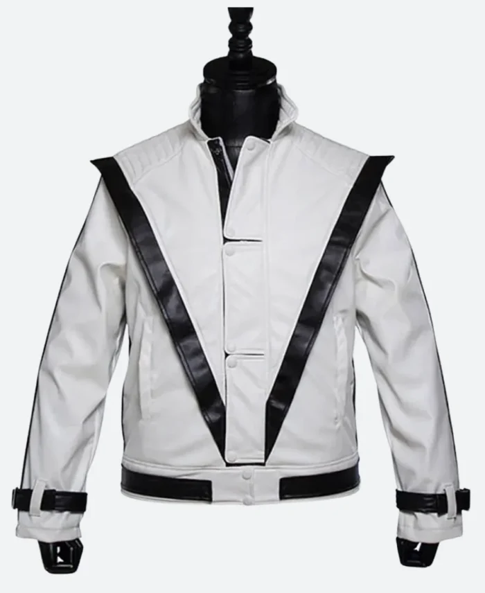 Michael Jackson Thriller Grey Leather Jacket Front image