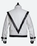 Michael Jackson Thriller Grey Leather Jacket back image
