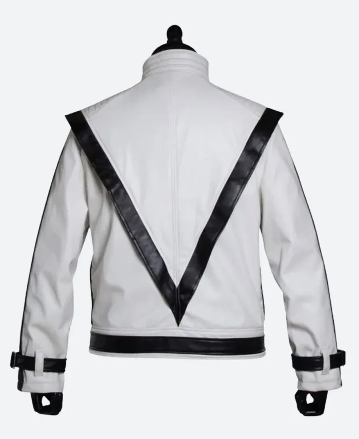Michael Jackson Thriller Grey Leather Jacket back image