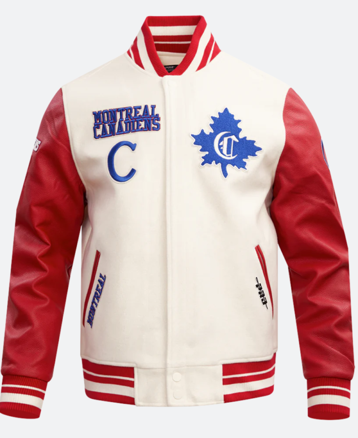 Montreal Candiens Letterman Varsity Jacket Front IMage