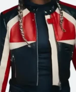 Sixty Minutes Cosima Leather Jacket Close Up Image