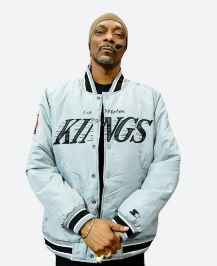 Snoop Dogg LA kings Letterman Varsity Jacket Front Image