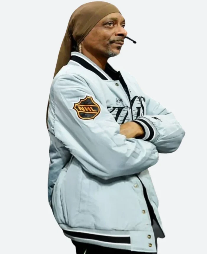 Snoop Dogg LA kings Letterman Varsity JacketSide Image