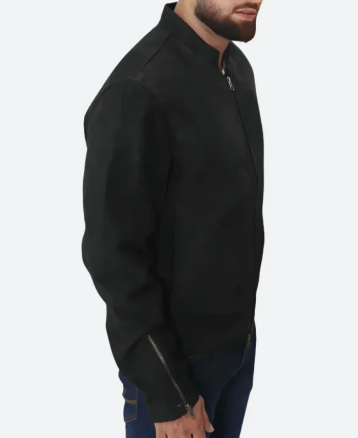 Spectre James Bond Suede Leather Jacket Side Image