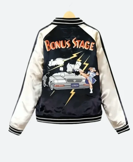 Street Fighter II Chun Li Bonus Stage jacket Black Back Image