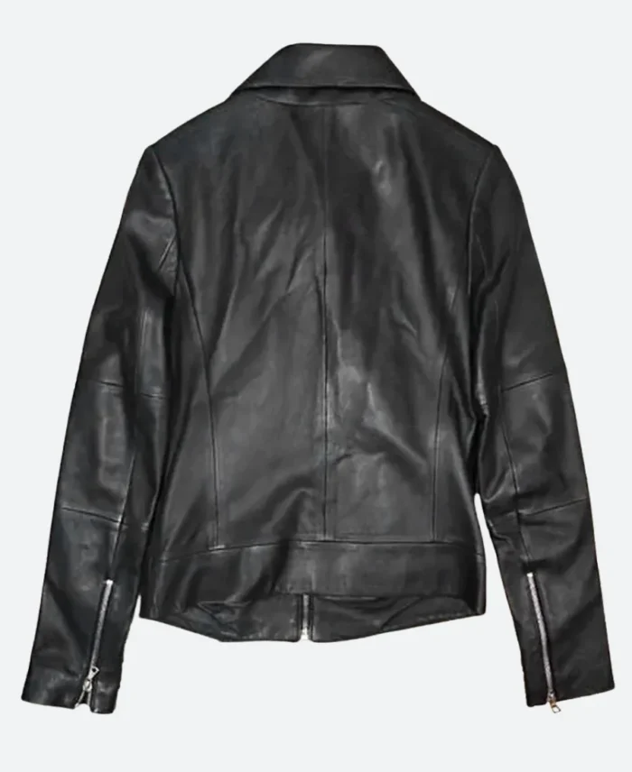 Taylor Swift Street Style Leather Jacket Back Image