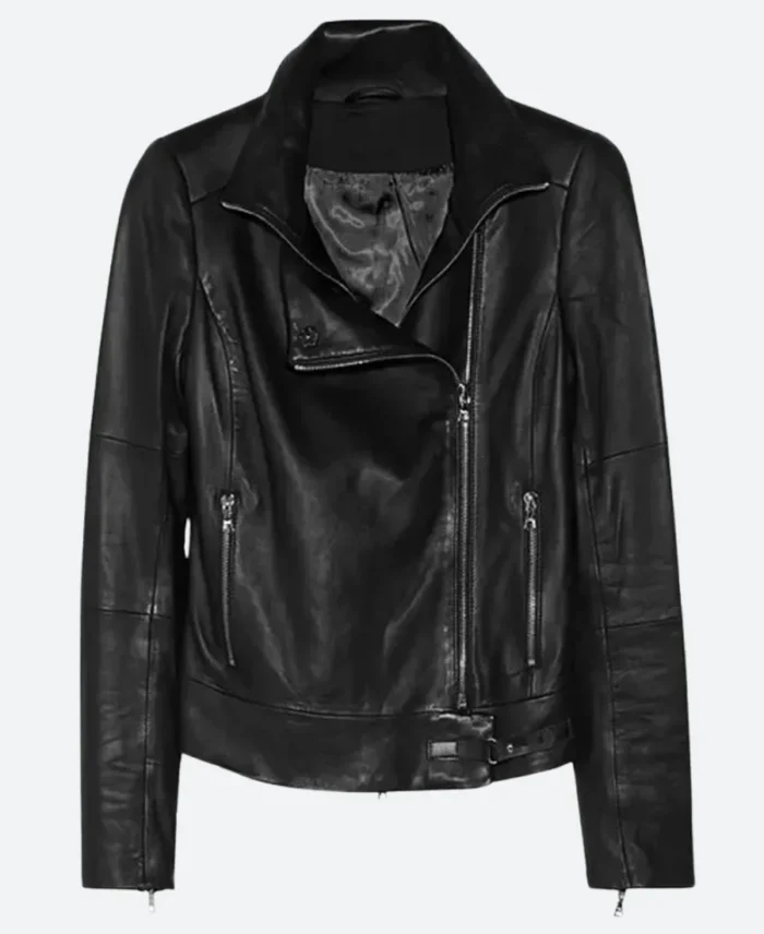 Taylor Swift Street Style Leather Jacket Front Image