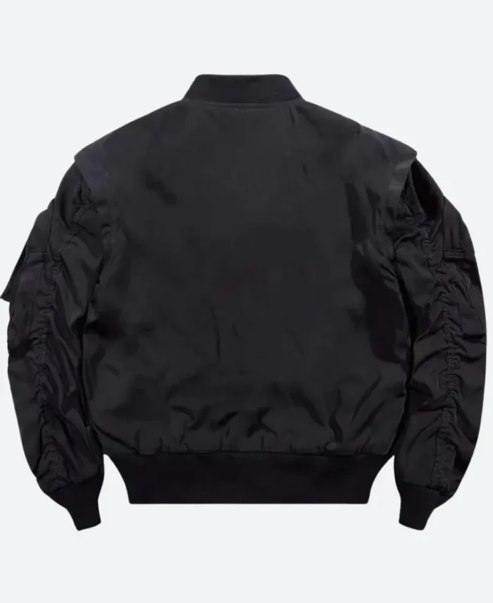 Techwear Skulls Varsity Bomber Jacket Bavck Image