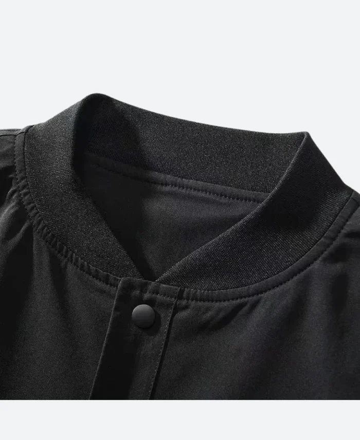 Techwear Skulls Varsity Bomber Jacket Close Up Image