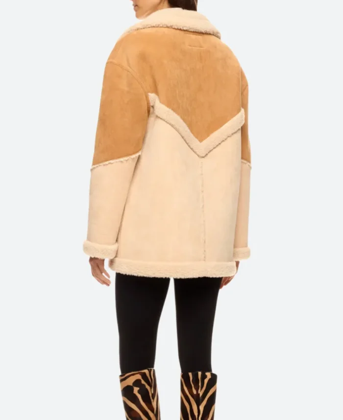 The Today Show 2025 Jenna Bush Hager Suede Leather Jacket Back Image