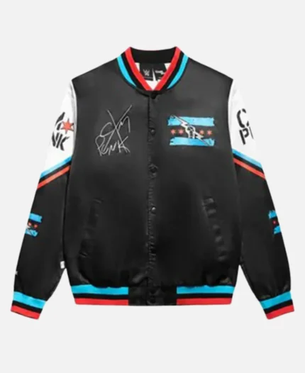 WWE CM Punk Bomber Jacket Front Image.webp