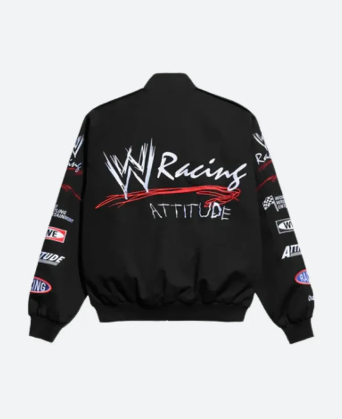 WWE Racing Attitude Jacket Back Image.webp