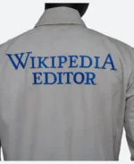 Wikipedia Editor Bomber Jacket Close Up Image
