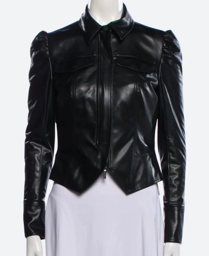 After Midnight Taylor Tomlinson Leather Jacket Front Image